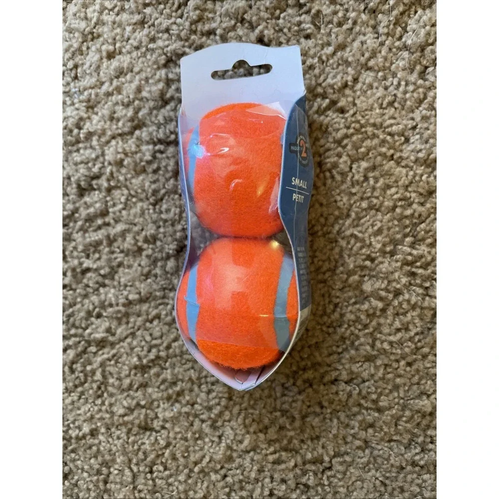 Chuckit! Compact Fetch Dog Tennis Balls, Small (for dogs 0-20 lbs) - Pack of 2